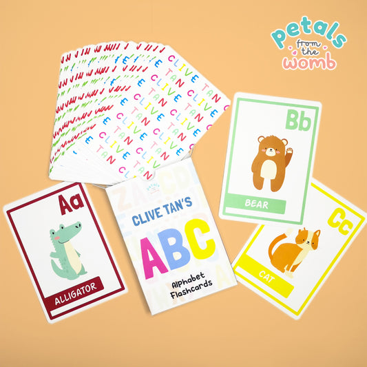 Personalised Animal Themed Alphabet Flashcards Gift for Toddlers