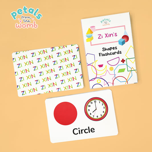 Personalised Shapes Flashcards Educational Gift for Early Childhood Learning