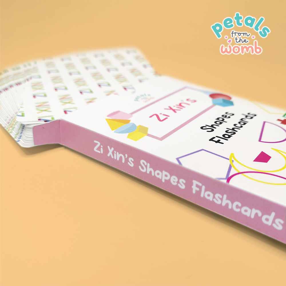 Personalised Shapes Flashcards Educational Gift for Early Childhood Learning