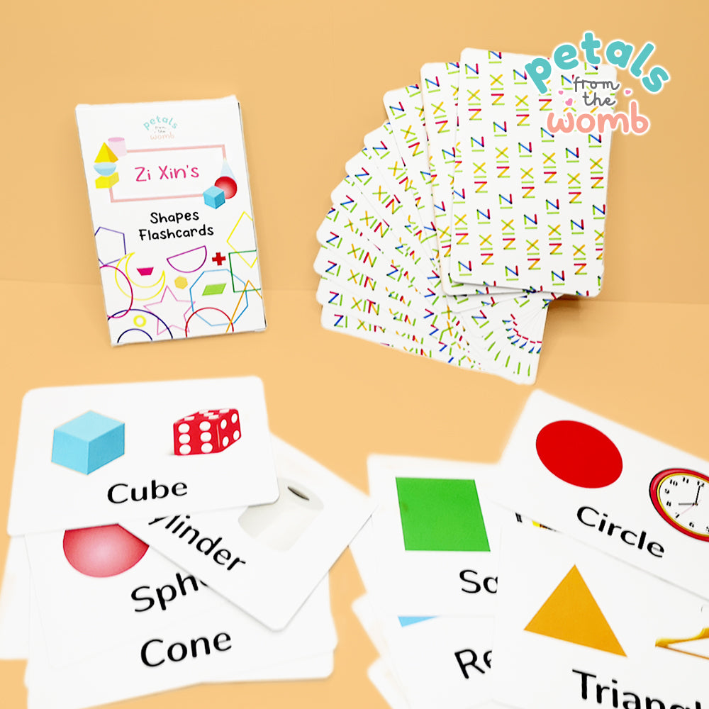 Personalised Shapes Flashcards Educational Gift for Early Childhood Learning