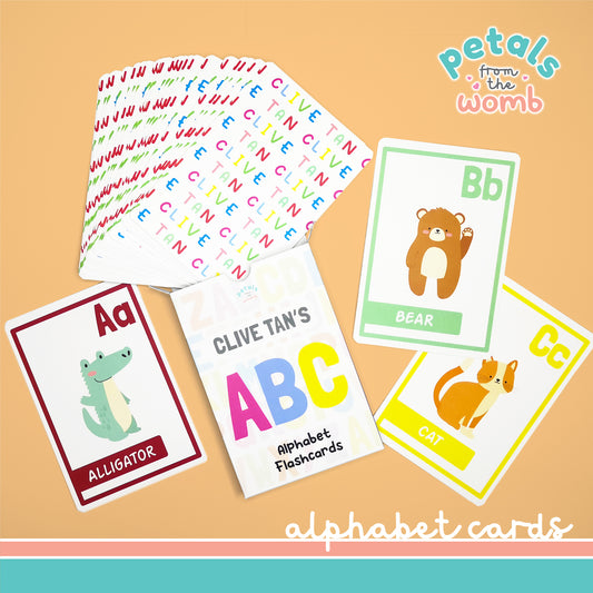 Personalised Gift Alphabet Flashcards Learning for children and kids ABC Cards