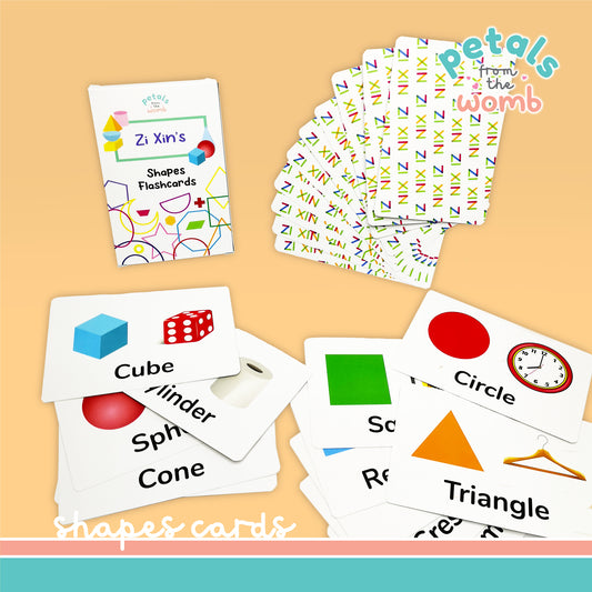 Personalised Gifts Shapes Flashcards for Early Childhood Learning for kids